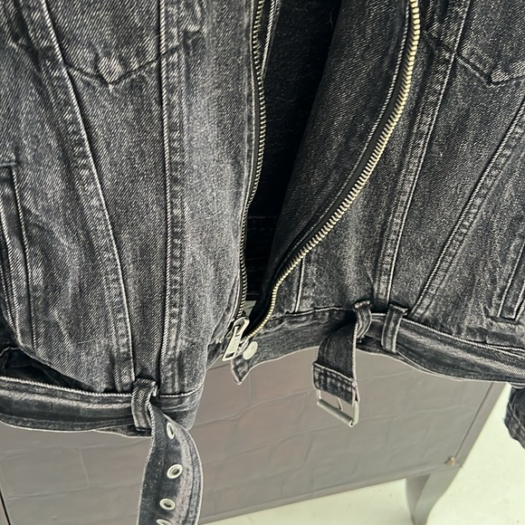 Denim motorcycle jacket - Picture 3 of 4